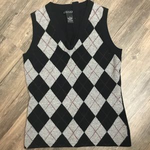 Cashmere sweater vest, black, small